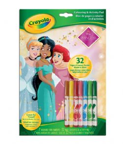 CRAYOLA - BLOC À COLORIER ET ACTIVITÉS - LES PRINCESSES